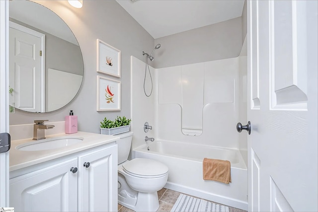 106 Felix Ct, Easley, SC 29640 - bathroom with toilet, vanity,  shower combination, and tile patterned flooring