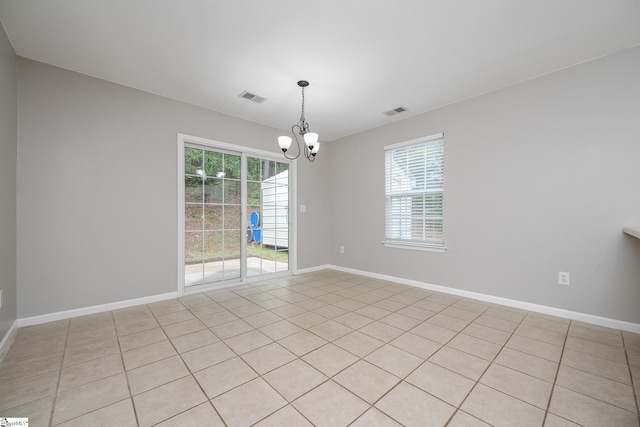 106 Felix Ct, Easley, SC 29640 - empty room featuring a chandelier and baseboards