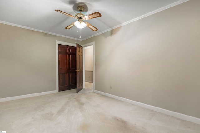 21 Kensington Rd, Greenville, SC 29617 - unfurnished bedroom featuring crown molding, baseboards, light colored carpet, a ceiling fan, and a closet