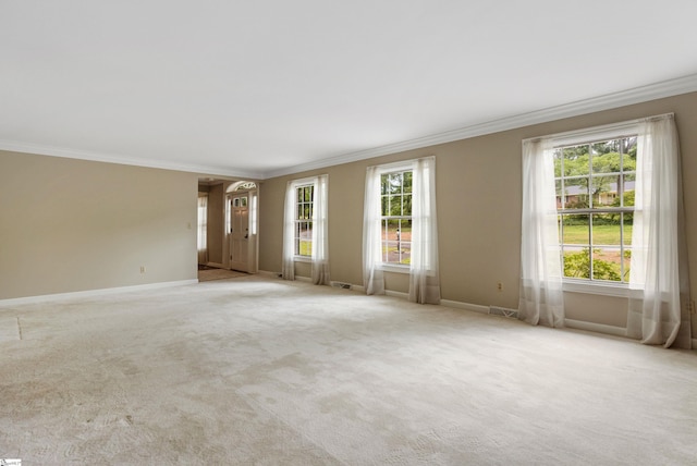 21 Kensington Rd, Greenville, SC 29617 - carpeted spare room featuring crown molding, plenty of natural light, and baseboards