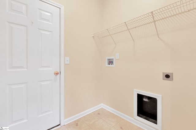 100 Beason Farm Ln, Simpsonville, SC 29681 - laundry area with washer hookup, electric dryer hookup, baseboards, and light tile patterned flooring
