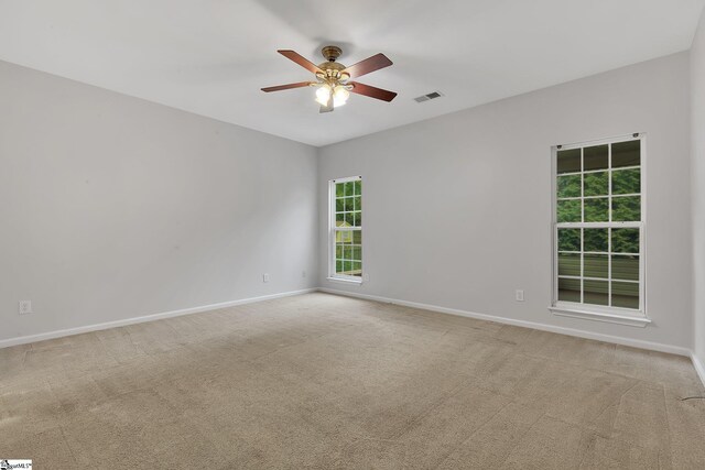100 Beason Farm Ln, Simpsonville, SC 29681 - spare room with baseboards, a ceiling fan, and carpet flooring