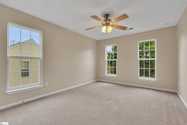 100 Beason Farm Ln, Simpsonville, SC 29681 - empty room featuring baseboards, carpet floors, and ceiling fan