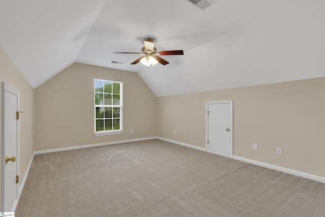 100 Beason Farm Ln, Simpsonville, SC 29681 - additional living space with ceiling fan, vaulted ceiling, carpet, and baseboards