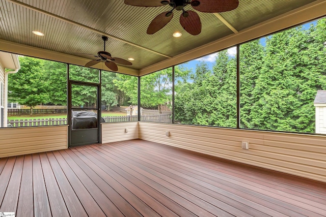 100 Beason Farm Ln, Simpsonville, SC 29681 - unfurnished sunroom featuring a ceiling fan