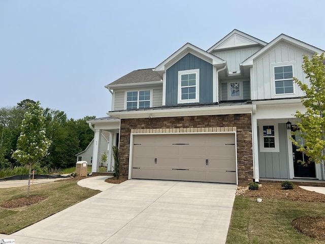 47 Hensley Rd Unit 58, Greenville, SC 29607 - craftsman-style home featuring board and batten siding, stone siding, and an attached garage