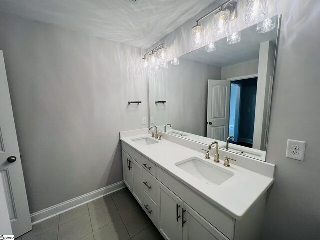 47 Hensley Rd Unit 58, Greenville, SC 29607 - full bathroom with tile patterned floors, double vanity, and baseboards