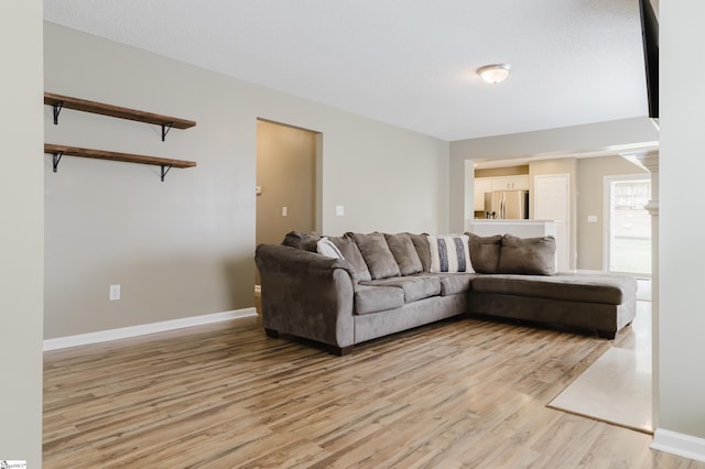 48 Border Ave, Simpsonville, SC 29680 - living area featuring light wood-style flooring and baseboards