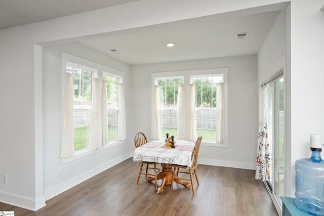 800 Redmill Ln, Duncan, SC 29334 - dining room with dark wood-style floors, plenty of natural light, and baseboards