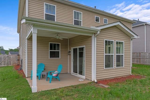 800 Redmill Ln, Duncan, SC 29334 - rear view of house with ceiling fan and a patio