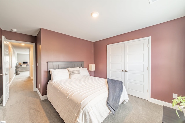 345 Cypress Hollow Trl, Piedmont, SC 29673 - bedroom featuring light colored carpet, baseboards, and a closet