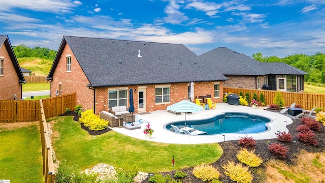 345 Cypress Hollow Trl, Piedmont, SC 29673 - view of pool featuring a patio area, outdoor lounge area, and a grill