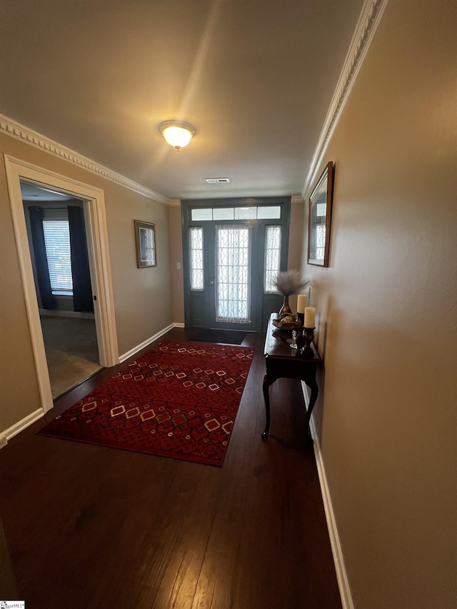 9 Lee St, Liberty, SC 29657 - foyer entrance with ornamental molding, wood finished floors, and baseboards