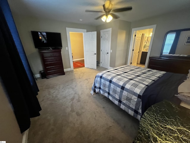 9 Lee St, Liberty, SC 29657 - bedroom with carpet, baseboards, and ceiling fan