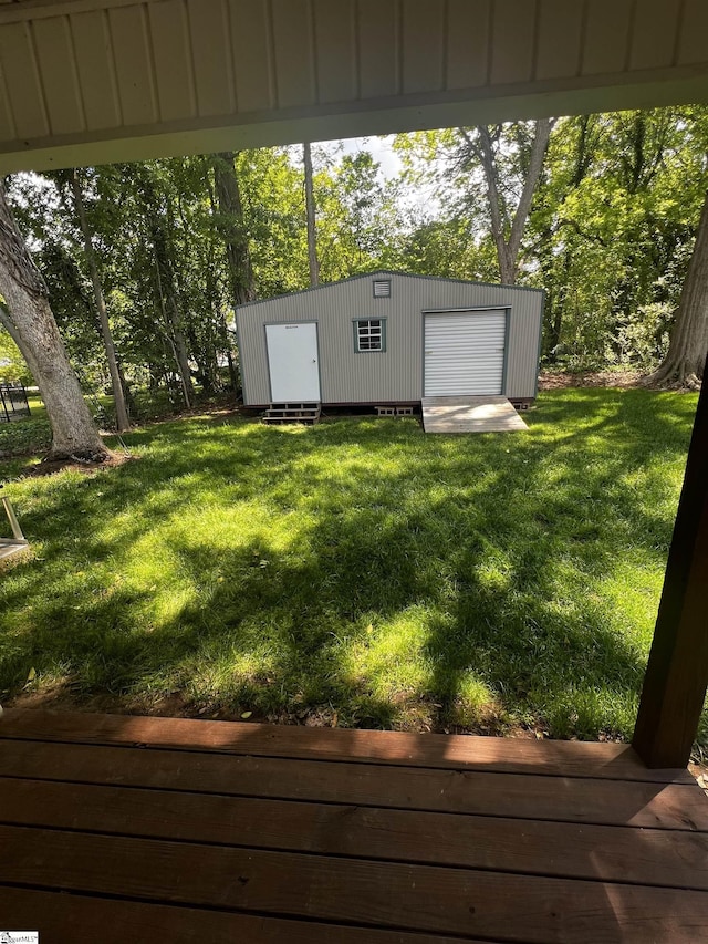 9 Lee St, Liberty, SC 29657 - view of green lawn with an outbuilding