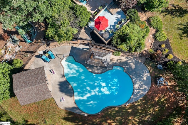 416 Shirley Cir, Pendleton, SC 29625 - bird's eye view of a pool