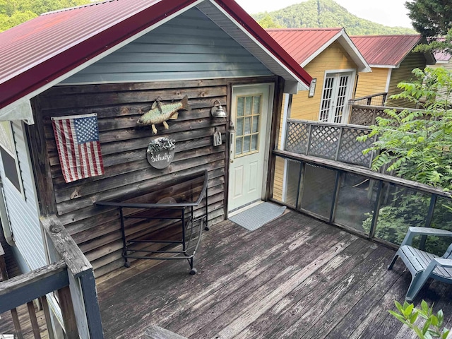 1700 W Lakeshore Dr Lot K, Landrum, SC 29356 - wooden terrace featuring a mountain view