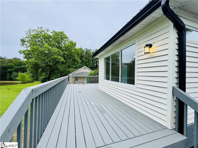 800 Holiday Dam Rd, Honea Path, SC 29654 - wooden deck featuring a yard