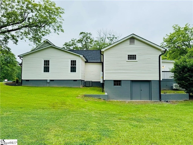 800 Holiday Dam Rd, Honea Path, SC 29654 - rear view of house with a lawn, central AC unit, and roof with shingles