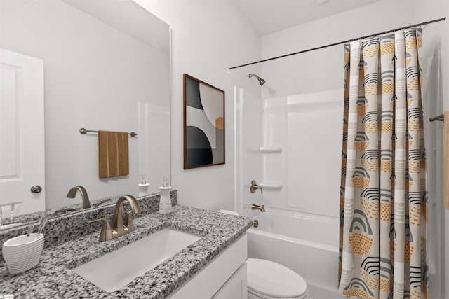 1142 Berry Patch Dr, Lyman, SC 29365 - full bath featuring vanity, shower / bath combo with shower curtain, and toilet