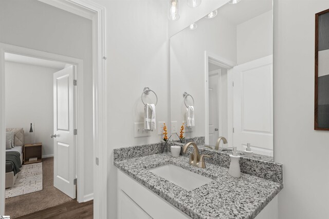 1142 Berry Patch Dr, Lyman, SC 29365 - bathroom with vanity and wood finished floors