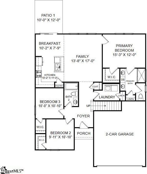 1142 Berry Patch Dr, Lyman, SC 29365 - property floor plan
