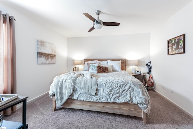 647 Fern Hollow Trl, Anderson, SC 29621 - bedroom with carpet floors, a ceiling fan, and baseboards
