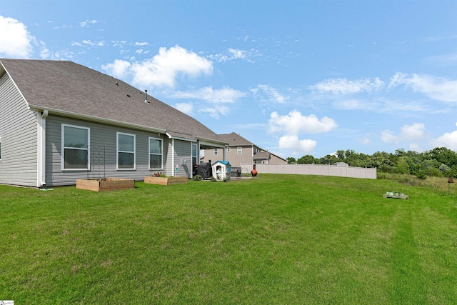 647 Fern Hollow Trl, Anderson, SC 29621 - rear view of house with roof with shingles and a vegetable garden
