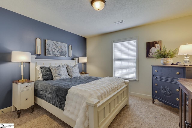 809 Dove Creek Ct, Boiling Springs, SC 29316 - bedroom with light carpet, baseboards, and a textured ceiling