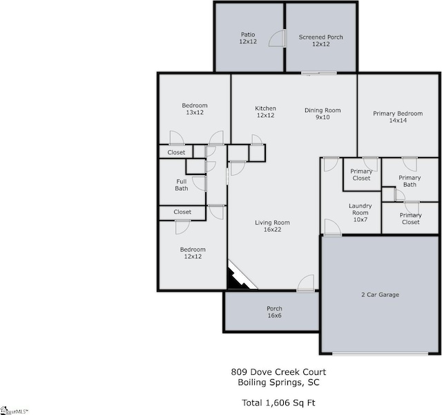 809 Dove Creek Ct, Boiling Springs, SC 29316 - property floor plan