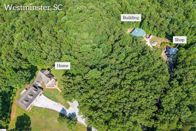 280 Kari Dr, Westminster, SC 29693 - aerial overview of property's location featuring a forest