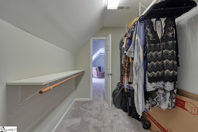 182 Roundstone Dr, Inman, SC 29349 - walk in closet with vaulted ceiling and carpet
