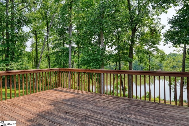 182 Roundstone Dr, Inman, SC 29349 - wooden deck featuring a water view