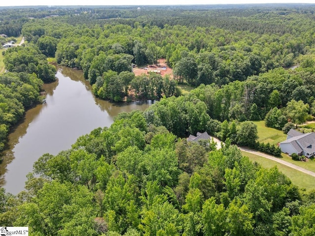 182 Roundstone Dr, Inman, SC 29349 - aerial view of a heavily wooded area and a large body of water