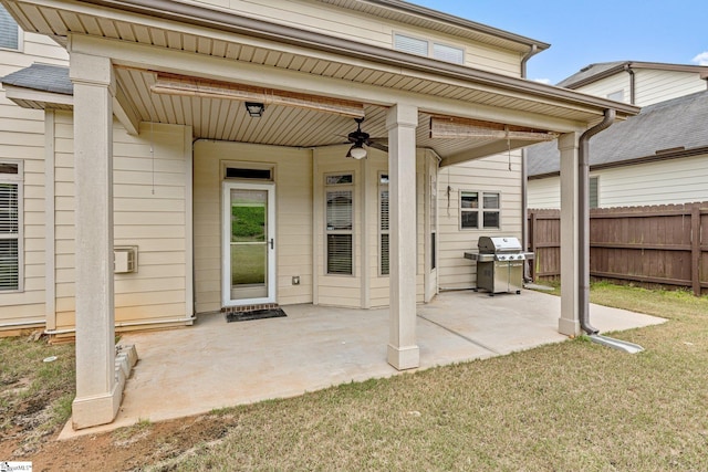 135 Adams Creek Pl, Simpsonville, SC 29681 - view of patio / terrace featuring area for grilling and a ceiling fan