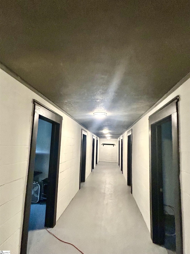 127 Eastview Rd, Pelzer, SC 29669 - corridor with concrete flooring and concrete block wall