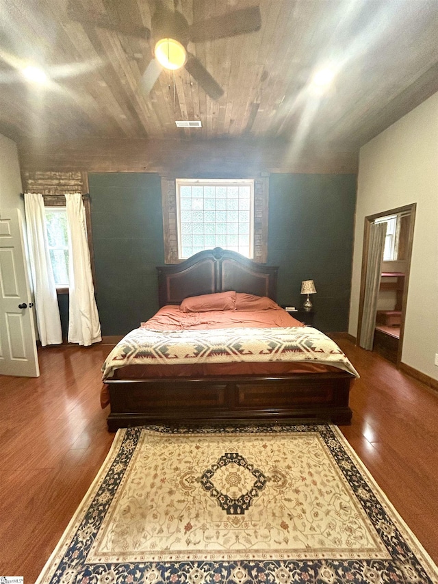 127 Eastview Rd, Pelzer, SC 29669 - bedroom with dark wood finished floors and ceiling fan