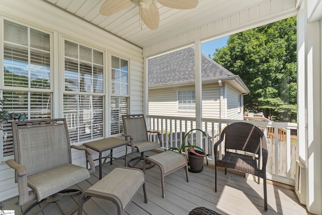 105 Garden View Ct, Piedmont, SC 29673 - wooden terrace featuring a ceiling fan