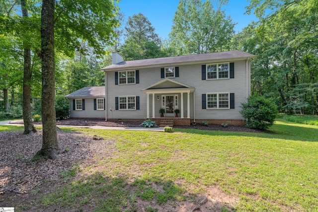 101 Shagbark Cir, Simpsonville, SC 29680 - colonial home with a chimney and a front yard