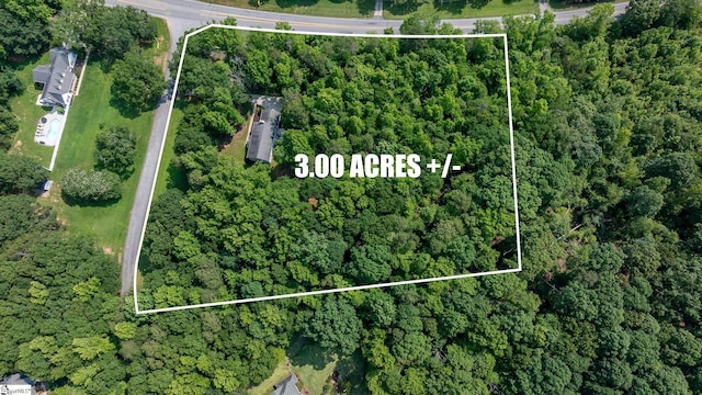 101 Shagbark Cir, Simpsonville, SC 29680 - aerial view of property's location featuring property parcel outlined