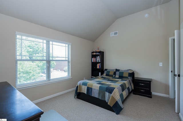 37 Wild Eve Way, Greer, SC 29650 - bedroom with vaulted ceiling, carpet flooring, and baseboards