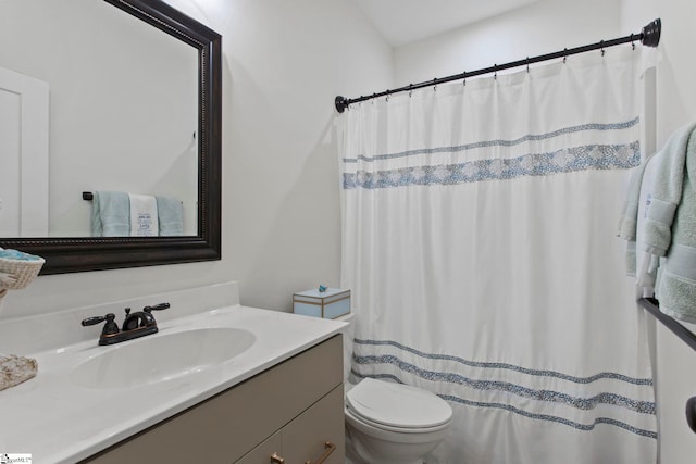 208 Deer Thicket Way, Taylors, SC 29687 - full bathroom with toilet, vanity, and curtained shower