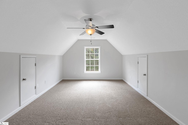 4 Dade Ct, Taylors, SC 29687 - bonus room with carpet flooring, a ceiling fan, baseboards, and lofted ceiling