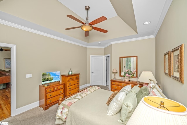 225 Chickadee Trl Unit B, Easley, SC 29642 - carpeted bedroom with ornamental molding, baseboards, recessed lighting, and ceiling fan