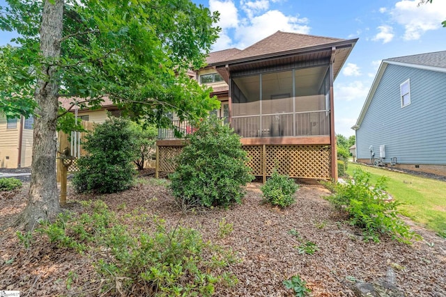 225 Chickadee Trl Unit B, Easley, SC 29642 - back of property with a sunroom and a shingled roof