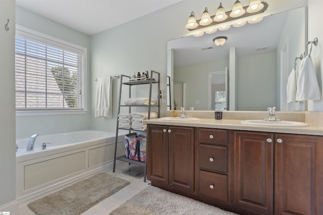 125 Saxon Falls Ct, Greenville, SC 29607 - full bath with double vanity and a garden tub