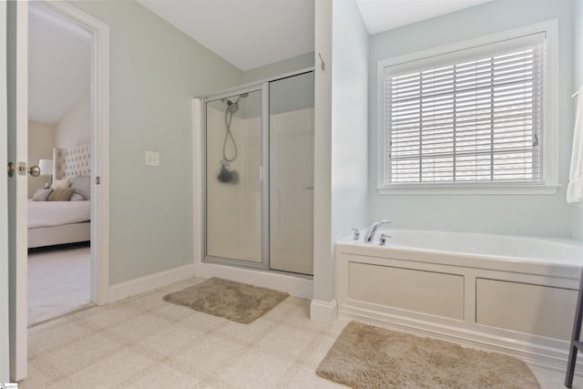 125 Saxon Falls Ct, Greenville, SC 29607 - full bathroom featuring a stall shower, a garden tub, and ensuite bathroom