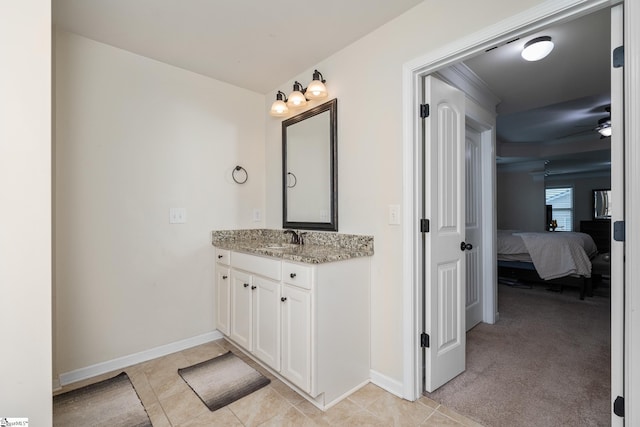 101 Kings Heath Ln, Simpsonville, SC 29680 - ensuite bathroom with vanity, baseboards, and tile patterned flooring