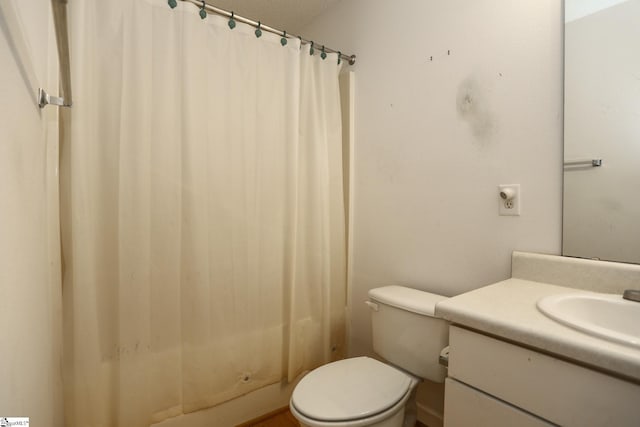 7 Pergola Pl, Simpsonville, SC 29680 - full bathroom with vanity, toilet, and shower / tub combo with curtain