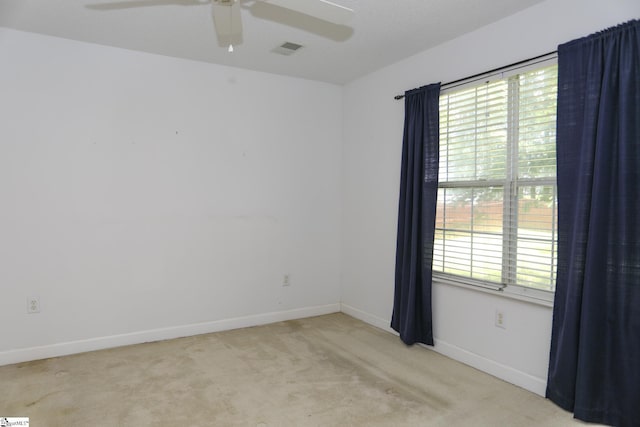 7 Pergola Pl, Simpsonville, SC 29680 - spare room featuring ceiling fan, light colored carpet, and baseboards
